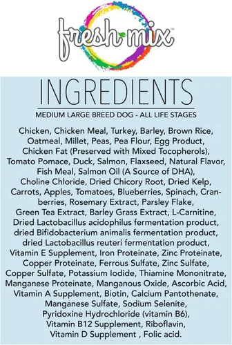 Vista 4 de ARTEMIS Fresh Mix - Alimento seco para perros – Receta de carne premium Nutrición Saludable Proteína Omega 3 6 Mediano Grande Adulto Cachorro All