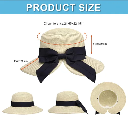 Vista 3 de Verabella - Sombreros de sol para mujer ligeros, plegables y fáciles de empacar para playa, FPU 50+