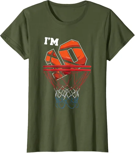 Vista 99 de Camiseta de regalo de cumpleaños con red de baloncesto de 10 años, Negro