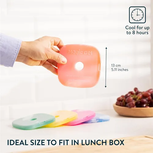 Vista 3 de 5 paquetes de hielo para caja de almuerzo ¡Refrigeradores finos para mantener su almuerzo frío, fresco y crocante! (Ajuste fino)