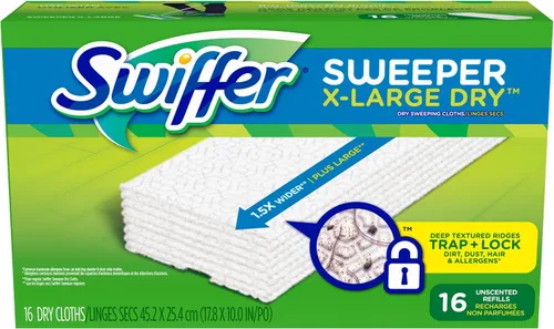 Vista 9 de SWIFFER SWEEPER - Paños desechables extragrandes para barrer, cajas de 16 unidades (paquete de 6)