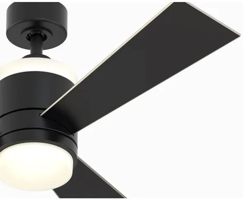 Vista 5 de Fanimation Studio Collection LP8577LBL - Ventilador de techo vertical con kit de luz LED, 52 pulgadas, negro con cuchillas reversibles