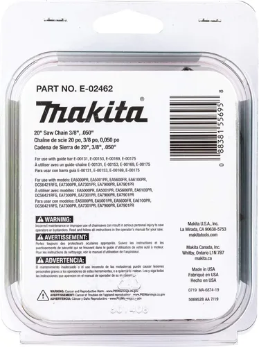 Vista 3 de Makita E-02462 Cadena de sierra de 20", 3/8", .050