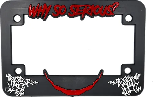 Vista 8 de ¿Por qué tan serio? para Joker - Marco de matrícula elevado 3D 1 paquete de cubierta para placa de automóvil Soporte universal para placa