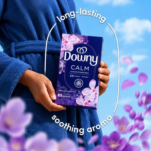 Vista 5 de Downy CALM, Mega Hojas de Secadora, Suavizante de Telas, Lavanda y Vainilla, 130