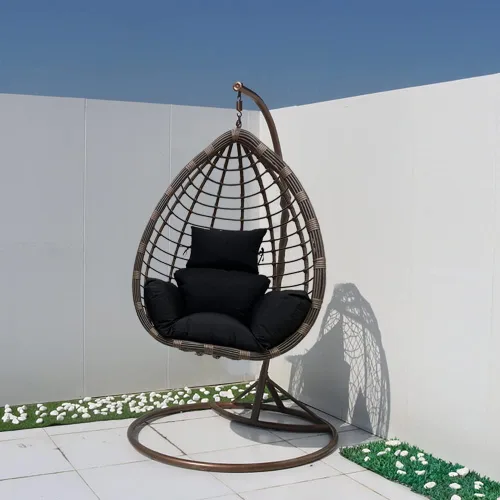 Vista 4 de Cojín para silla de huevo impermeable para exteriores/interiores, cojín grueso para colgar en la cesta colgante, cojín colgante para silla de huevo