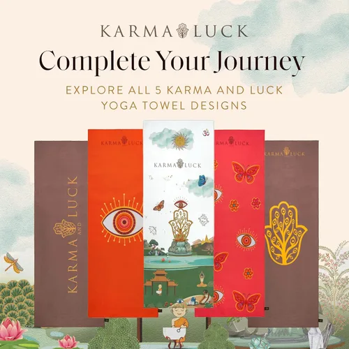 Vista 7 de KARMA AND LUCK Grounded Grace - Toalla de yoga, energía arraigada para fuerza y equilibrio, toalla antideslizante para esterilla de yoga caliente
