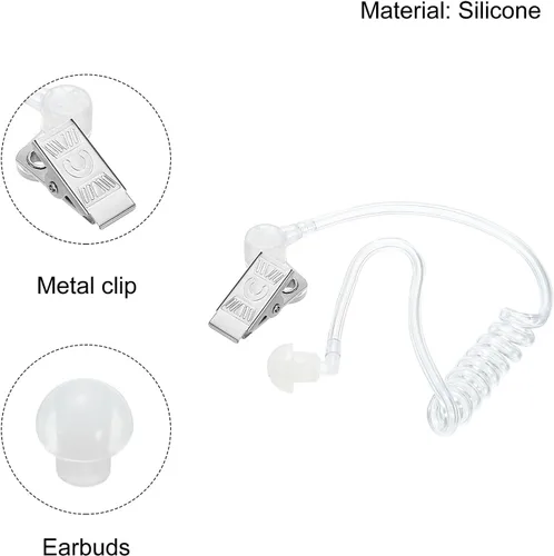 Vista 4 de MECCANIXITY Auricular Agent Secret - Auricular de repuesto para auriculares de audio de radio de 2 vías, paquete de 2