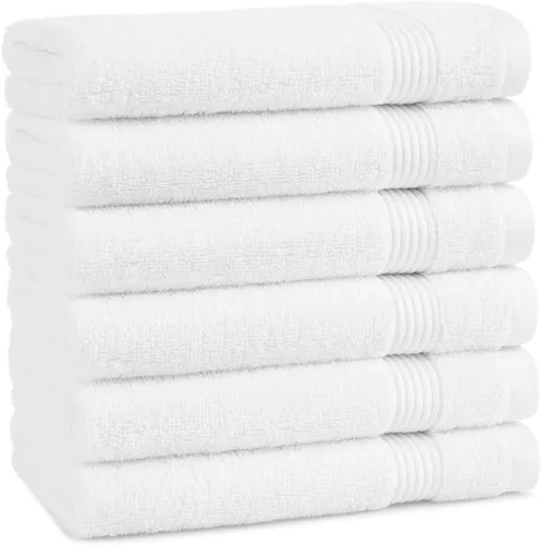 Vista 56 de Juego de toallas de baño Arkwright de 4 piezas - 100% algodón súper suave, 600 GSM de secado rápido y absorbente, artículos de lujo para baño