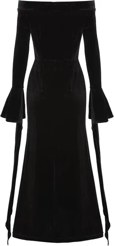 Vista 5 de ZIW Vestido de disfraz para mujer con rosa, disfraz de Halloween, disfraz de cosplay de manga larga