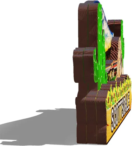 Vista 2 de Imán de madera 3D de USA Scottsdale para nevera, recuerdos coleccionables, decoración hecha a mano, artesanías 2