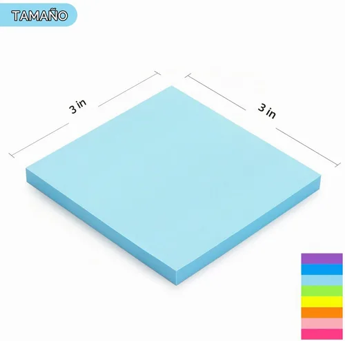 Vista 3 de Early Buy Notas adhesivas de 3 x 3 pulgadas, 16 blocs, 8 colores brillantes 16 almohadillas de 60 hojas