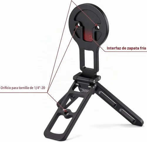 Vista 6 de Trípode de bolsillo compatible con MagSafe, sujeción magnética resistente, altura ajustable para teléfonos MagSafe, ideal para vlogging