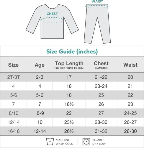 Vista 5 de Andrew Scott Conjunto de ropa interior de algodón elástico para niños, 3 camisetas de manga larga + 3 pantalones largos, 6 piezas
