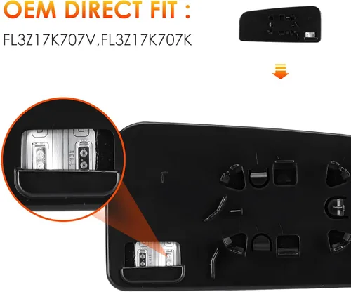 Vista 2 de Espejo retrovisor inferior izquierdo del conductor y pasajero derecho de repuesto para Ford F150 2015-2020, F250 F350 Super Duty F450 F550 2017-2020