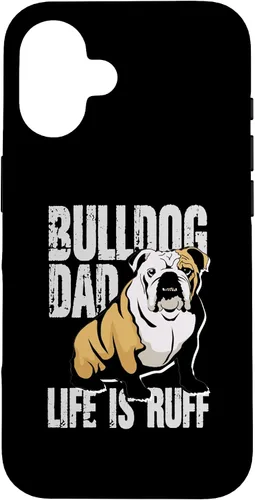Vista 31 de iPhone 12 mini Bulldog Dad Life Is Ruff Funda propietaria de Bulldog Inglés