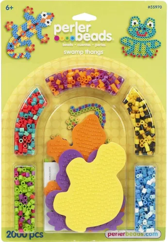 Vista 10 de Perler Kit de actividades para manualidades con cuentas de dinosaurios, 5004 piezas 5000 Beads, 2 Pegboards, Pattern, Ironing Paper, and more
