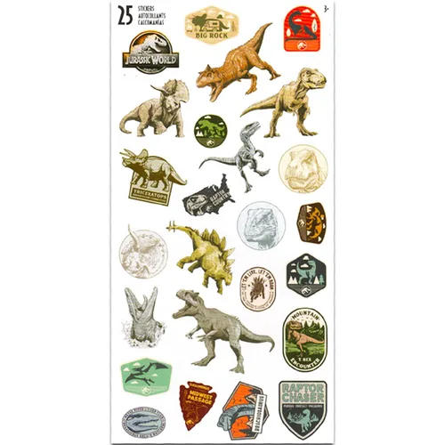 Vista 3 de Jurassic World Juego de tatuajes temporales para niños – Paquete de recuerdos de fiesta de dinosaurios con 96 tatuajes temporales para bolsas