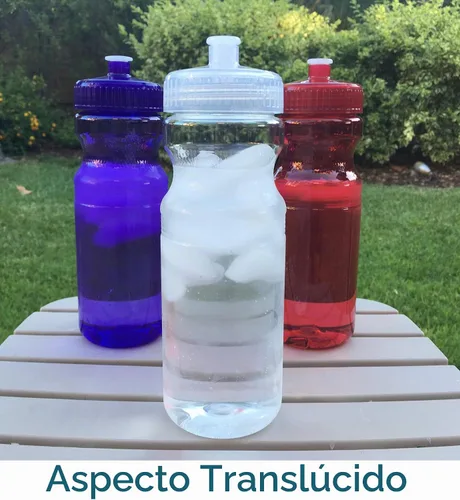 Vista 5 de Rolling Sands - Botellas de agua transparente de 24 onzas sin BPA, paquete de 3, fabricadas en Estados Unidos Claro / blanco (Clear / White)