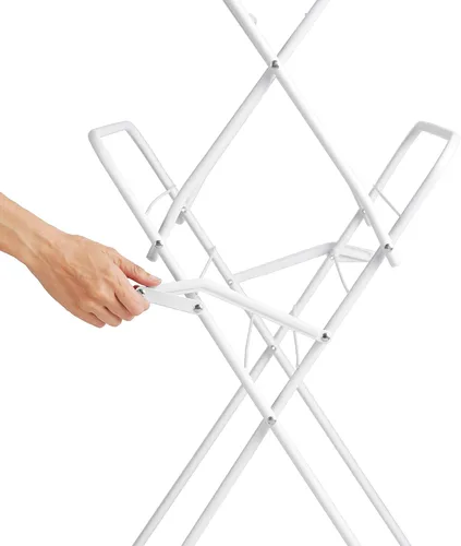 Vista 4 de Rayen Perchero vertical de 24.0 x 172.4 x 17.5 in Fácil de plegar Área de colocación de 45.9 ft con sistema de bloqueo de piernas con topes