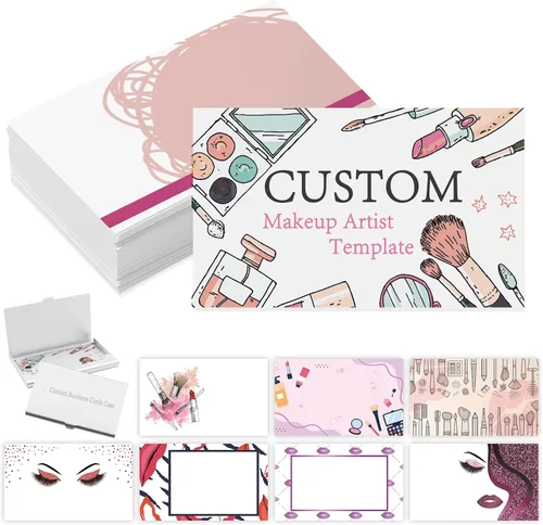 Vista 10 de Tarjetas de visita comerciales personalizadas con logotipo, personalizadas imprimibles de doble cara, tarjetas de visita personalizables 1000 500