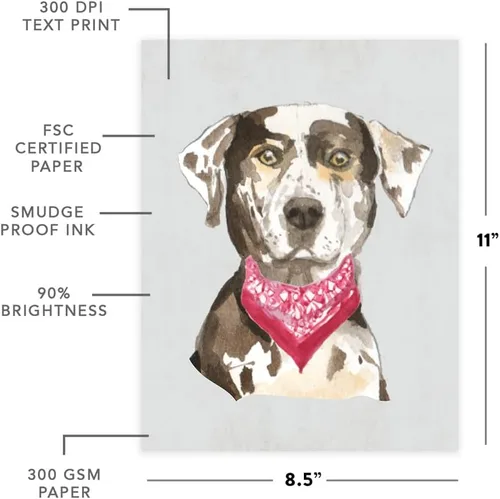 Vista 17 de Andaz Press Póster impreso para pared de perro, 8.5 x 11 pulgadas, Bulldog inglés con gafas negras, 1 paquete, regalo de cumpleaños de Navidad, sin