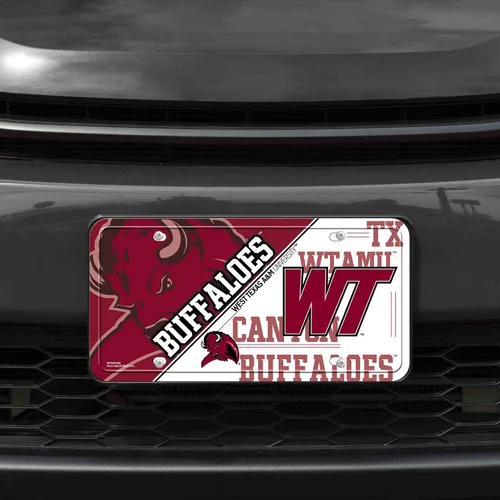 Vista 2 de NCAA etiqueta de metal para auto, negro