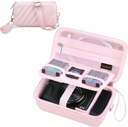 Vista 14 de Canboc Camera Case for Canon PowerShot G7 X Mark III/ G7X Mark II, Black Negro