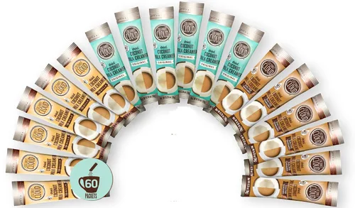 Vista 11 de Coconut Cloud: Crema de café sin lácteos a base de plantas, apta para dieta cetogénica, leche de coco en polvo sin azúcar, sin lácteos, sin OMG, a