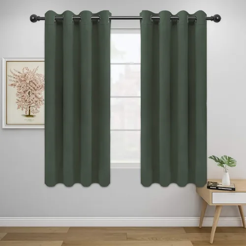 Vista 28 de Easy-Going - Cortinas opacas para dormitorio, aislamiento térmico sólido con ojales, cortinas de ventana para reducción de ruido, cortinas