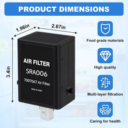 Vista 2 de 7007067 7042798 Reemplazo del cartucho de purificación de aire del refrigerador para refrigeradores sub-cero, reemplazo de filtros de aire 7007067