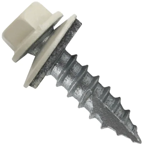 Vista 8 de HERR #14 CHARCOAL Tornillo de techo de chapa metálica de cabeza hexagonal: 250 tornillos x 1