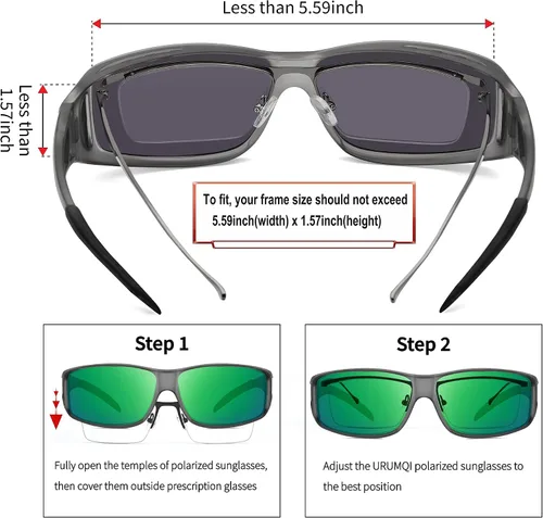 Vista 3 de URUMQI Gafas de conducción de visión nocturna para hombres y mujeres, lentes polarizados antirreflejos, lentes de alta definición amarillas