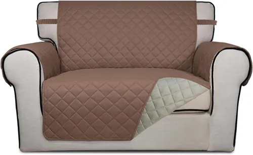 Vista 32 de PureFit - Funda de sofá acolchada reversible, protector de muebles impermeable, funda de sofá lavable con espuma antideslizante y correas elásticas