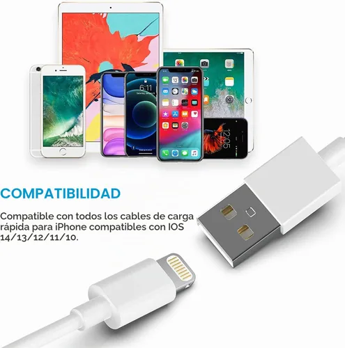 Vista 7 de Paquete de 5 cargadores para iPhone con certificación MFi de Apple