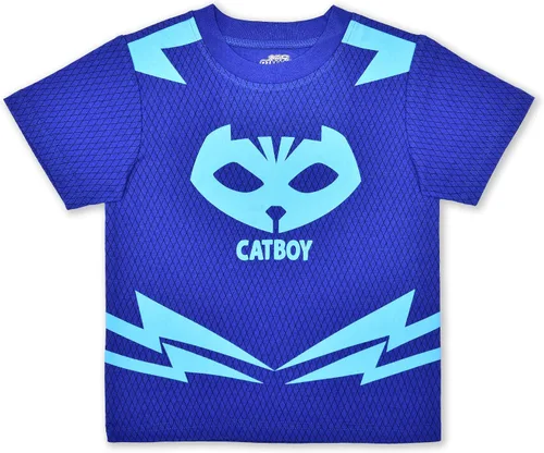 Vista 2 de Hasbro 's PJ Masks - Juego de 2 pantalones deportivos para niños, camisa de manga corta y pantalones deportivos