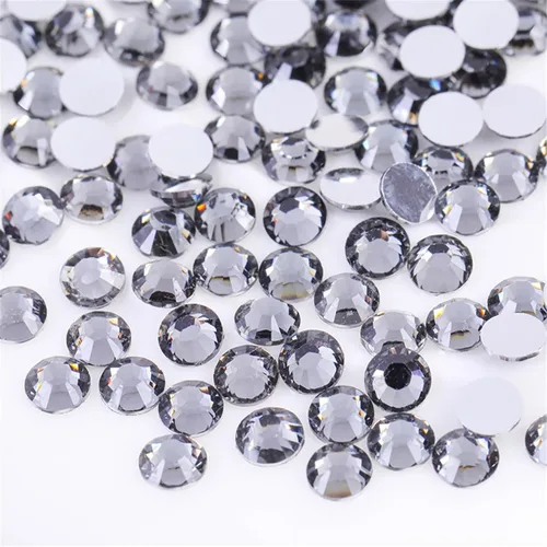 Vista 34 de 3000 unidades de diamantes de imitación termoadhesivos SS6 de 2mm con parte posterior plana, gemas de cristal de vidrio transparente redondas