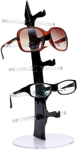 Vista 4 de Organizador de caja de joyería para mujeres y niñas para 5 lentes de sol soporte para gafas caja de joyería de viaje caja de pecho 494 transparente