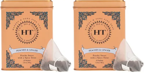 Vista 15 de Harney & Sons Té Rooibos African Autumn, HERBAL, lata de 20 sobres