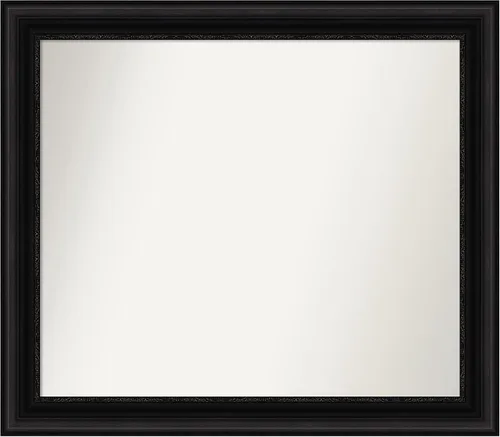 Vista 9 de Amanti Art Espejo personalizado, espejo de baño negro puente, espejo de pared o espejo de tocador de baño sobre el fregadero (26 x 26 pulgadas)