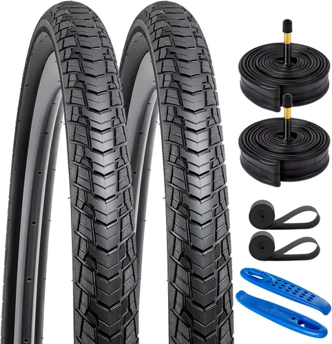 Vista 10 de YUNSCM 700C Neumáticos de bicicleta 700x38C 40-622 neumáticos compatibles con neumáticos de bicicleta de grava 700x36C 700x38C 700x40C neumáticos