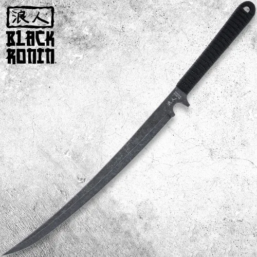 Vista 6 de Black Ronin Combat Wakizashi Sword with Injection Molded Sheath Stainless Steel Blade Cord-Wrapped Handle
