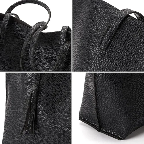 Vista 6 de Lieseh Bolso de mano bohemio para mujer para hombro y mano con bolsillo