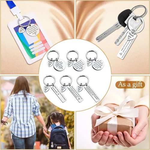 Vista 3 de Thank You Gifts Appreciation Keychain Make a Difference Keychain Employee Appreciation Gifts Thank You Keychain