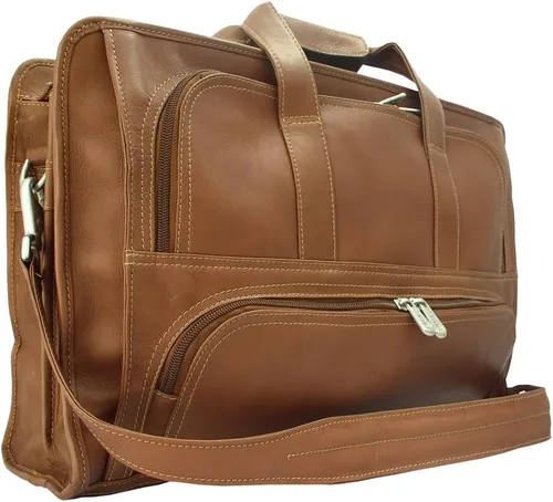 Vista 3 de Piel Leather Cartera de media luna, Saddle, Cartera de media luna