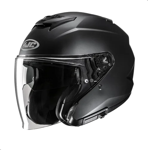 Vista 4 de HJC i31 Casco de motocicleta sólido de cara abierta, aprobado por DOT (negro, XS)
