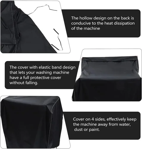 Vista 8 de Mobestech 2 fundas para lavadora y secadora con diseño lateral de banda elástica para mayor durabilidad