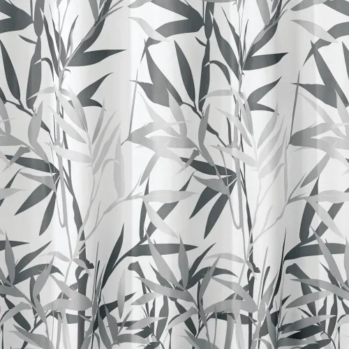Vista 3 de Cortina de ducha Anzu de InterDesign , Poliéster, Gris, Estándar