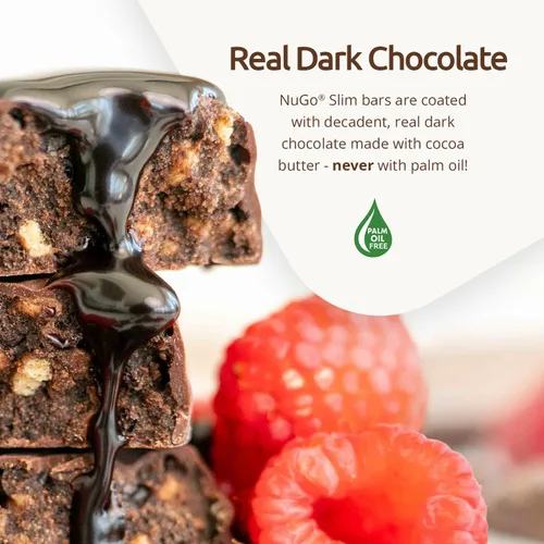 Vista 8 de Nugo Slim Dark Chocolate Mint, 0.71 oz de proteína vegana, 0.11 oz de azúcar, 0.16 oz de fibra, bajo en carbohidratos netos, apto para dieta