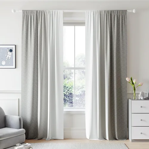 Vista 13 de Cortinas Ombre 100% Opacas de 63 Pulgadas de Largo 2 Paneles para Dormitorio Azul Blanco Patrón Degradado Oscurecimiento de Habitación Aislamiento